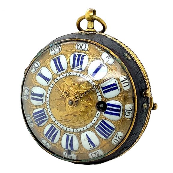 Exceptional Swiss fire gilded verge oignon watch Circa 1700 Exceptional Swiss fire gilded verge oignon watch Circa 1700