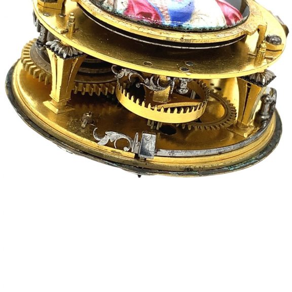 Exceptional Swiss fire gilded verge oignon watch Circa 1700 Exceptional Swiss fire gilded verge oignon watch Circa 1700