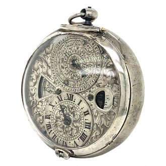 German verge watch with calendar and phases of the moon Circa 1645