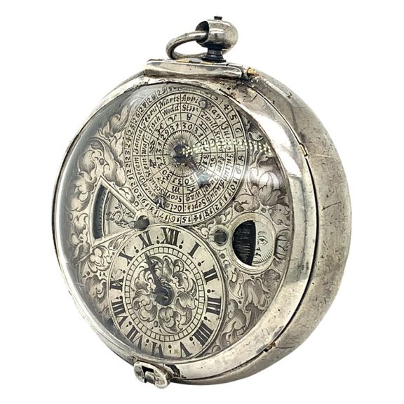 German verge watch with calendar and phases of the moon Circa 1645