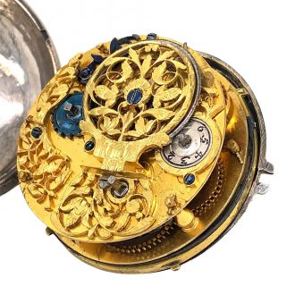 German verge watch with calendar and phases of the moon Circa 1645