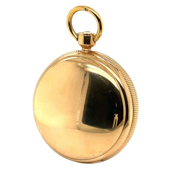 English gold open faced cylinder watch with alarm Circa 1817 English gold open faced cylinder watch with alarm Circa 1817