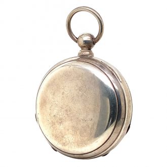 Austrian silver precision watch in mahogany box Circa 1864