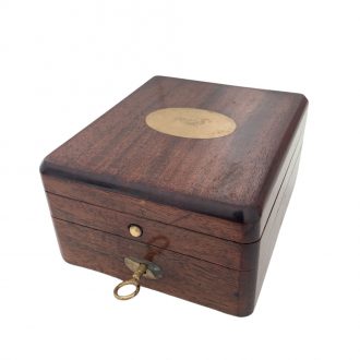 Austrian silver precision watch in mahogany box Circa 1864