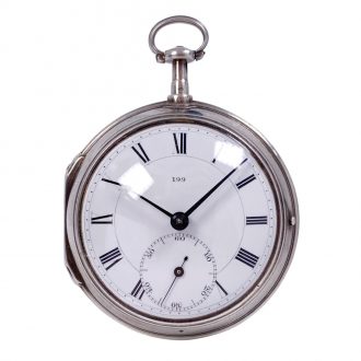 Very fine English silver open faced chronometer Circa 1785