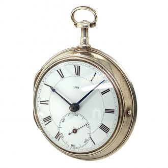 Very fine English silver open faced chronometer Circa 1785