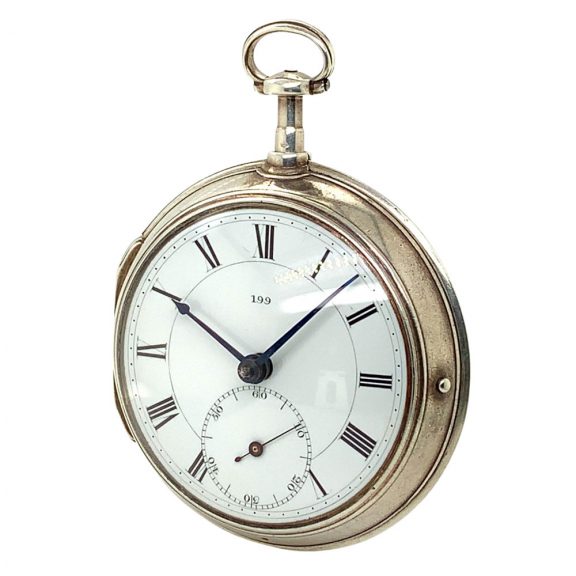 Very fine English silver open faced chronometer Circa 1785 Very fine English silver open faced chronometer Circa 1785