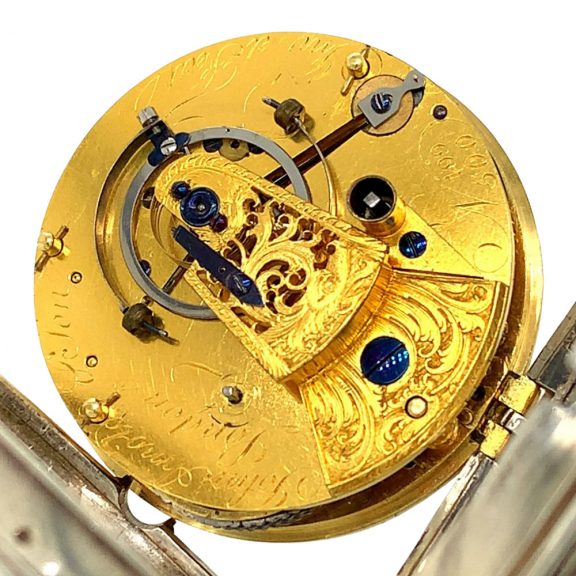 Very fine English silver open faced chronometer Circa 1785 Very fine English silver open faced chronometer Circa 1785