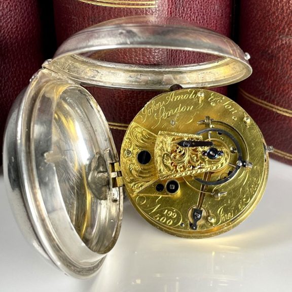 Very fine English silver open faced chronometer Circa 1785 Very fine English silver open faced chronometer Circa 1785