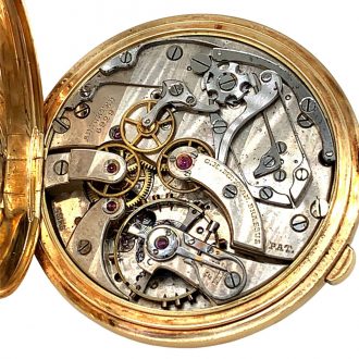Swiss 14K gold lever split seconds chronograph Circa 1900