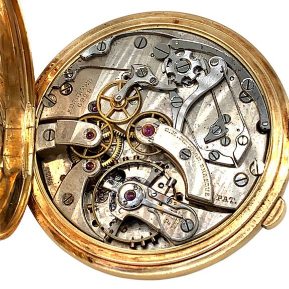 Swiss 14K gold lever split seconds chronograph Circa 1900 Swiss 14K gold lever split seconds chronograph Circa 1900