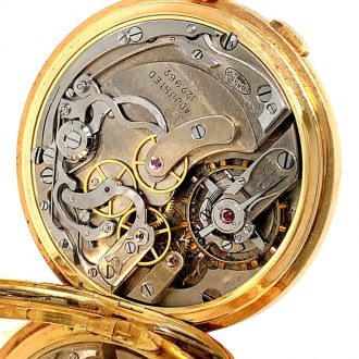 Swiss 14K gold lever split seconds chronograph Circa 1900