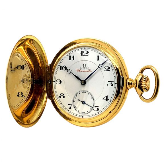 Swiss 18K gold hunting cased anker chronometer Circa 1923 Swiss 18K gold hunting cased anker chronometer Circa 1923