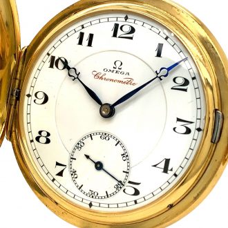 Swiss 18K gold hunting cased anker chronometer Circa 1923 Swiss 18K gold hunting cased anker chronometer Circa 1923