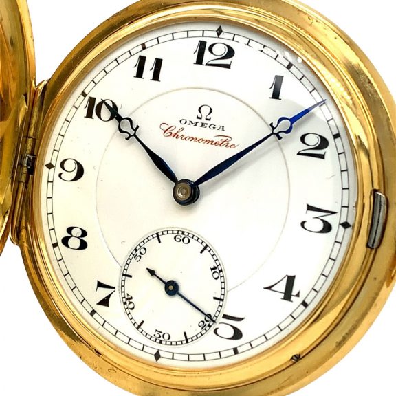 Swiss 18K gold hunting cased anker chronometer Circa 1923 Swiss 18K gold hunting cased anker chronometer Circa 1923