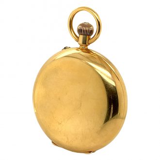 Heavy English gold lever watch with 52.5 minute carrousel Circa 1901