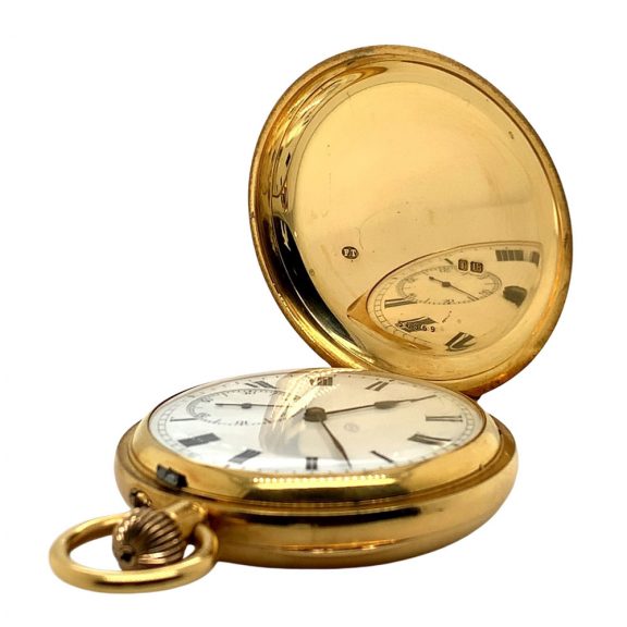 Heavy English gold lever watch with 52.5 minute carrousel Circa 1901 Heavy English gold lever watch with 52.5 minute carrousel Circa 1901