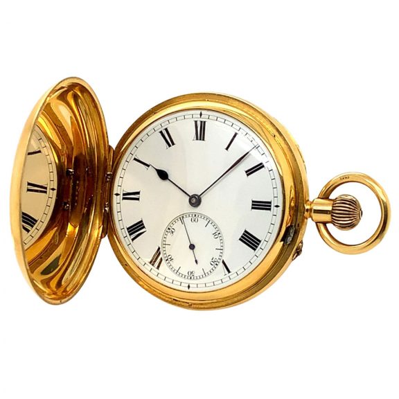 Heavy English gold lever watch with 52.5 minute carrousel Circa 1901 Heavy English gold lever watch with 52.5 minute carrousel Circa 1901