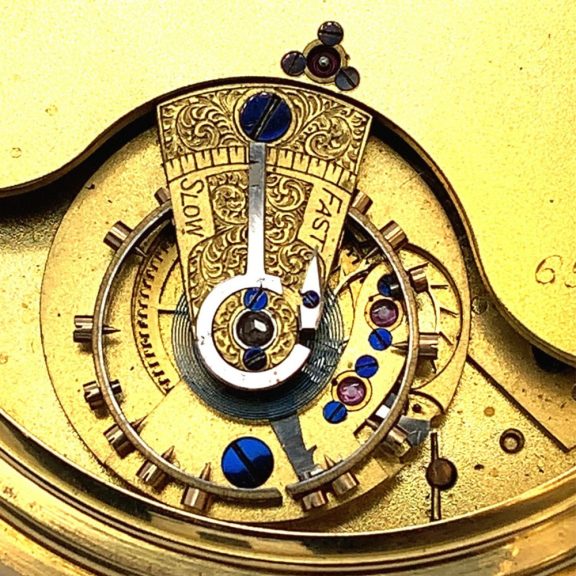 Heavy English gold lever watch with 52.5 minute carrousel Circa 1901 Heavy English gold lever watch with 52.5 minute carrousel Circa 1901