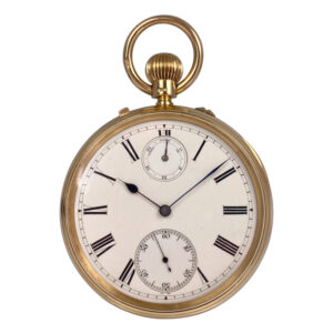 English gold chronometer with 30h power reserve Circa 1887