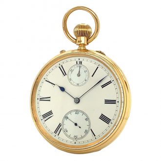 English gold chronometer with 30h power reserve Circa 1887