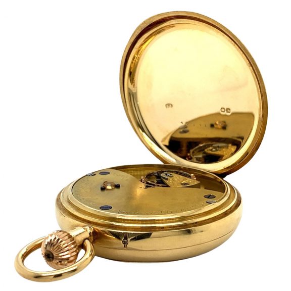 English gold watch with 52.5 minute carrousel Circa 1915 English gold watch with 52.5 minute carrousel Circa 1915