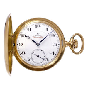 Swiss 18K gold hunting cased anker chronometer Circa 1923