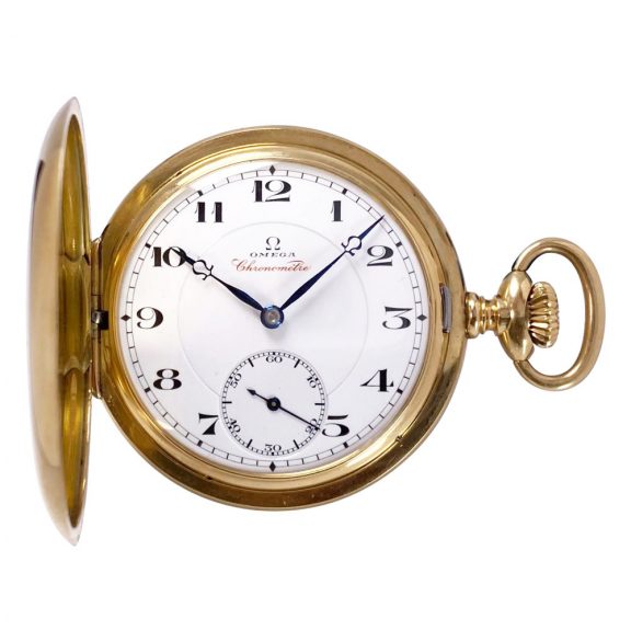 Swiss 18K gold hunting cased anker chronometer Circa 1923 Swiss 18K gold hunting cased anker chronometer Circa 1923