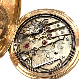 Rare Swiss 14K rose gold five minute repeating lever Circa 1900