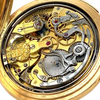 Swiss gold chronograph with tachymeter scale Circa 1920