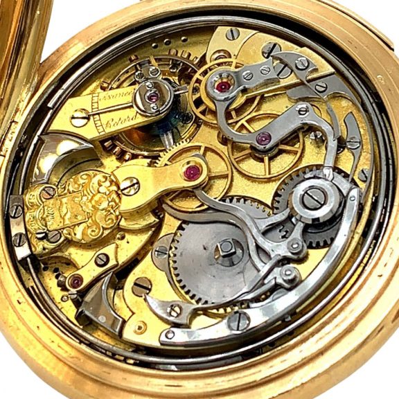 Swiss gold chronograph with tachymeter scale Circa 1920 Swiss gold chronograph with tachymeter scale Circa 1920