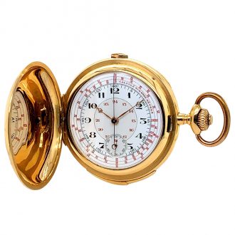 Swiss gold chronograph with tachymeter scale Circa 1920