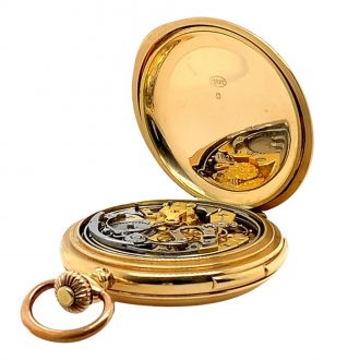 Swiss gold chronograph with tachymeter scale Circa 1920