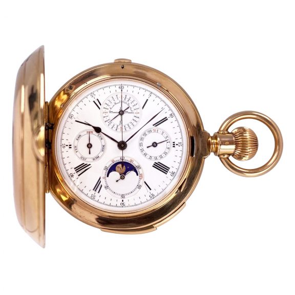 Swiss 18K rose gold complicated astronomical watch Circa 1890