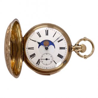 Swiss 18K gold repeating double sided lever watch Circa 1890