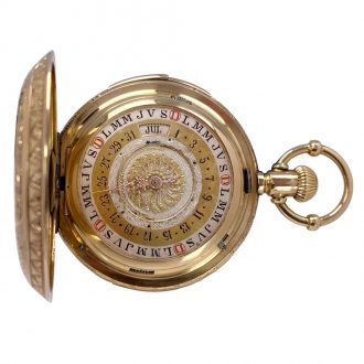 Swiss 18K gold repeating double sided lever watch Circa 1890