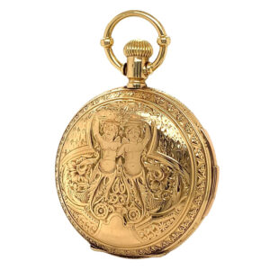 Swiss 18K gold repeating double sided lever watch Circa 1890