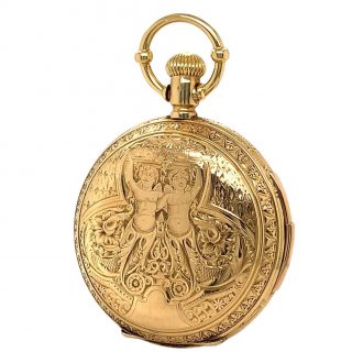 Swiss 18K gold repeating double sided lever watch Circa 1890