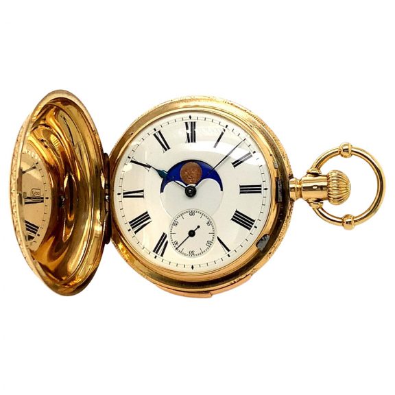 Swiss 18K gold repeating double sided lever watch Circa 1890 Swiss 18K gold repeating double sided lever watch Circa 1890