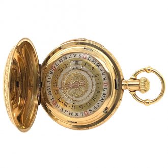 Swiss 18K gold repeating double sided lever watch Circa 1890