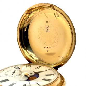 Swiss 18K gold repeating double sided lever watch Circa 1890