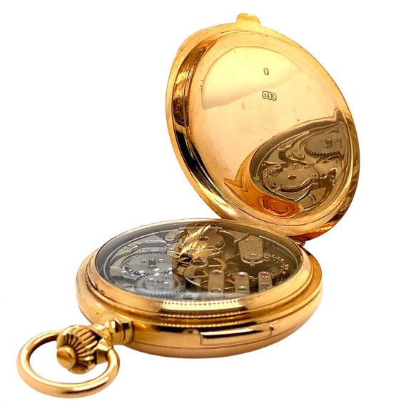 Impressive Swiss rose gold minute repeating lever Circa 1890 Impressive Swiss rose gold minute repeating lever Circa 1890