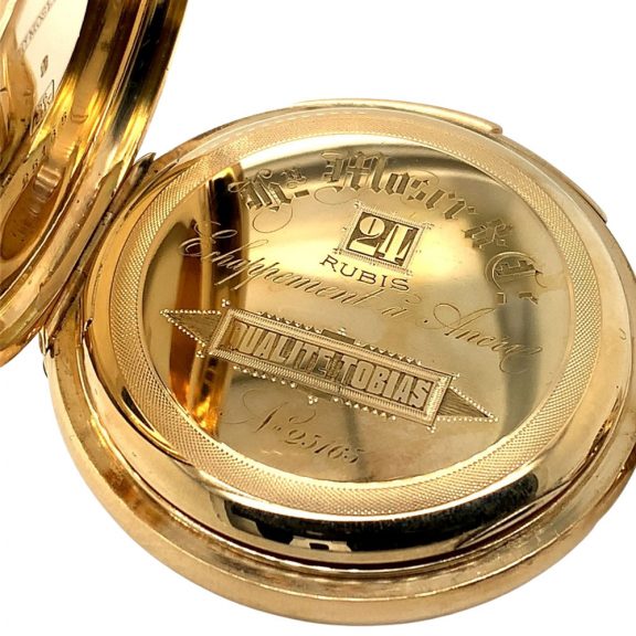 Swiss 14K gold minute repeating lever pocket watch Circa 1900 Swiss 14K gold minute repeating lever pocket watch Circa 1900