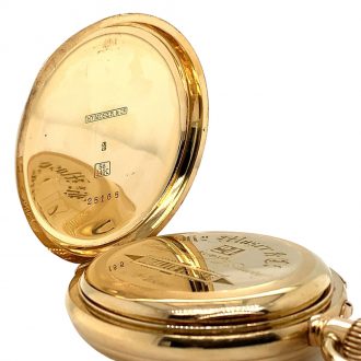 Swiss 14K gold minute repeating lever pocket watch Circa 1900