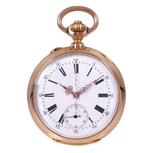Swiss lever watch with stoppable jumping center seconds Circa 1890