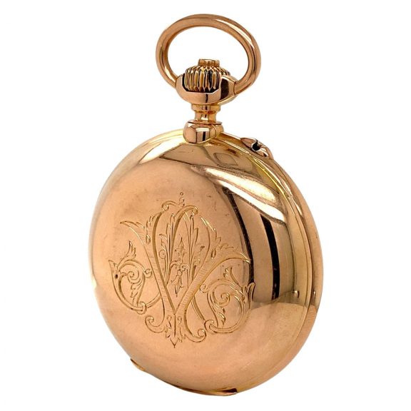 Swiss lever watch with stoppable jumping center seconds Circa 1890 Swiss lever watch with stoppable jumping center seconds Circa 1890