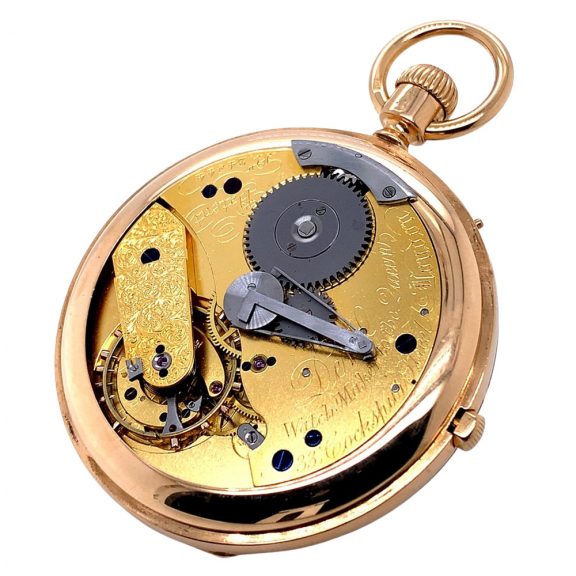 English rose gold precision watch with chronograph Circa 1865 English rose gold precision watch with chronograph Circa 1865
