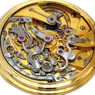 Swiss 18K gold anker chronometer with chronograph Circa 1930