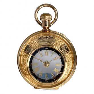 Rare Swiss 18K gold double sided pocket watch Circa 1888