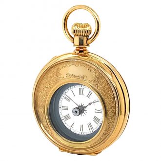 Rare Swiss 18K gold double sided pocket watch Circa 1888